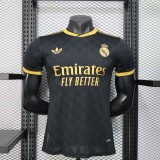 2025-26 Mens Real Madrid Black Gold Player Special Edition soccer jersey