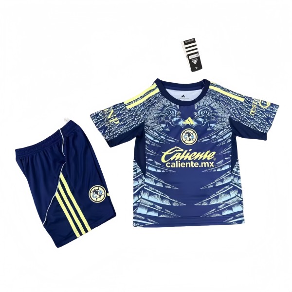 2025-26 Kids  Club America away blue soccer jersey