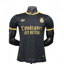 2025-26 Mens Real Madrid Black Gold Player Special Edition soccer jersey
