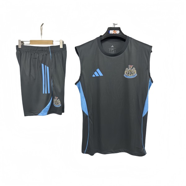 2025-26 Mens Newcastle black vest Training Short Suit