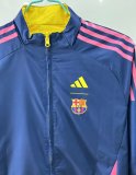 2025-26 Mens Barcelona blue yellow high-quality Jacket Windbreaker