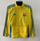 2025-26 Mens Barcelona blue yellow high-quality Jacket Windbreaker