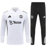 2025/26 Mens Manchester United  white Half-pull Training suit