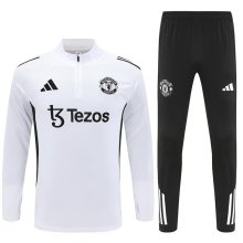 2025/26 Mens Manchester United  white Half-pull Training suit