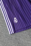 2025-26 Mens Real Madrid Purple vest Training Short Suit