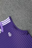 2025-26 Mens Real Madrid Purple vest Training Short Suit