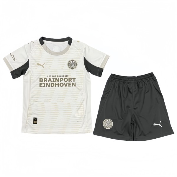 2025/26 Kids PSV Eindhoven Third away white soccer jersey