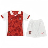 2025-26 Kids  Braga home red soccer jersey