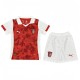 2025-26 Kids  Braga home red soccer jersey