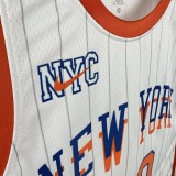 2025 KNICKS CLARKSON #00 White City Edition Top Quality Hot Pressing NBA Jersey