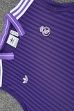 2025-26 Mens Real Madrid Purple vest Training Short Suit
