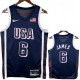 2024 Olympic Game USA JAMES # 6 Dark Blue Basketball Jersey