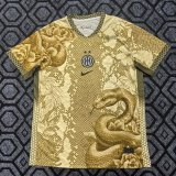2025-26 Mens Inter Milan yellow soccer Jersey