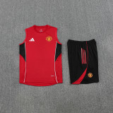2025-26 Mens Manchester United red Vest Short traning suit