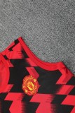 2025-26 Mens Manchester United red black vest Short traning suit