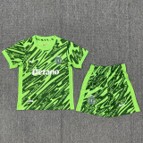 2025-26 Kids Sporting Lisbon goalkeeper green soccer Jersey