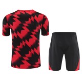 2025-26 Mens Manchester United red black Short traning suit