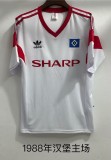 1988 Retro Mens Hamburg SV white Home  Soccer Jersey
