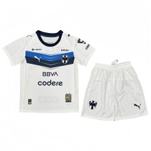2025-26 Kids Monterrey  white Away Soccer Jersey