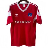 1998 Retro Mens Hamburg SV away red Soccer Jersey