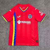 2025-26  Mens Getafe away red soccer Jersey