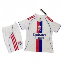 2025-26 KIDS Lyon home white Soccer Jersey