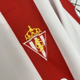 2025-26 Mens  Sporting Gijon Home soccer  Jersey