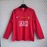 2007-08 Mens Retro Manchester United Home Long sleeve Jersey