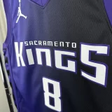 23-24 Kings LAVINE #8 Purple Top Quality Hot Pressing NBA Jersey (Trapeze Edition)