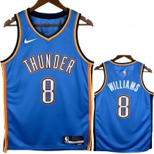 22-23 OKC Thunder WILLIAMS #8 Blue Top Quality Hot Pressing NBA Jersey