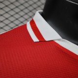 2024-25 Mens  AS Monaco  Player home Red and white  soccer Jersey