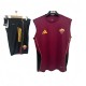 2025-26 Mens Roma home red vest Training Short Suit