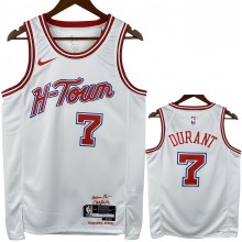 23-24 ROCKETS DURANT #7 White City Edition Top Quality Hot Pressing NBA Jersey
