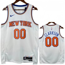 22-23 KNICKS CLARKSON #00 White Top Quality Hot Pressing NBA Jersey