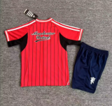 2025-26 KIDS  Manchester United red baseball uniform Jersey