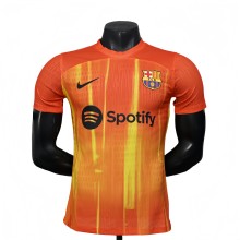 2025-26  Mens Barcelona Special Edition  orange Player version soccer jersey
