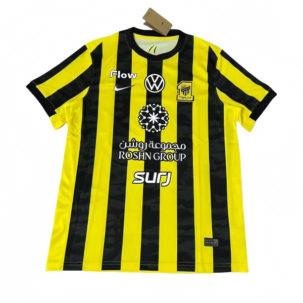 2025-26 Mens Ittihad home yellow   soccer jersey