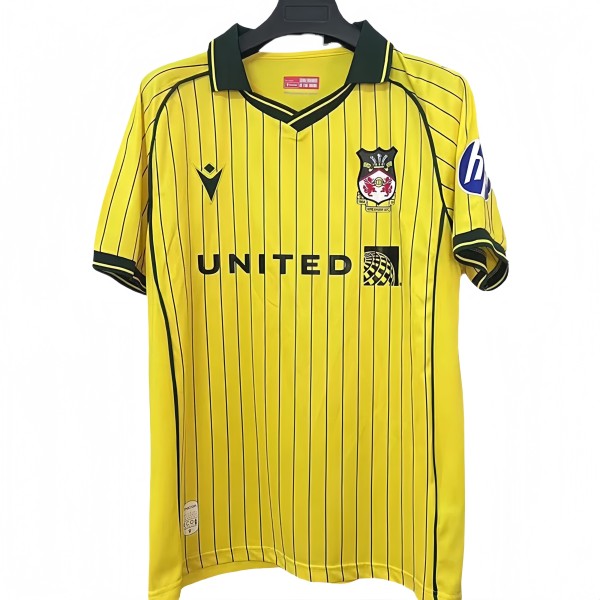 2025-26 Mens  Wrexham FC away  yellow soccer jersey
