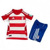 2025-26  Kids  Granada home Red and white soccer Jersey