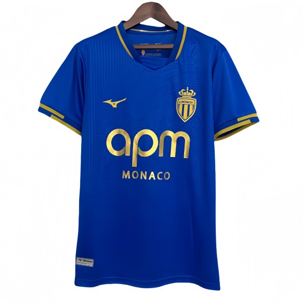2025-26 Mens  AS Monaco  away  blue soccer Jersey