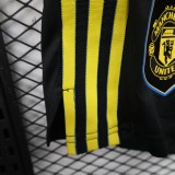 2025-26  Mens Manchester United third away black Shorts Pants