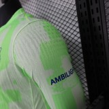 2025-26 Mens Barcelona green Long Sleeve Player version  soccer jersey