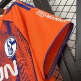 2025-26 Mens Schalke 04  Third away orange  Fans Soccer Jersey