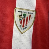 2025-26 Kids  Athletic Bilbao home soccer Jersey