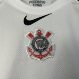 Kids Corinthians home Black and white Soccer Jersey 2025-26