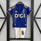 2025-26 Kids  Real Oviedo home blue Soccer Jersey