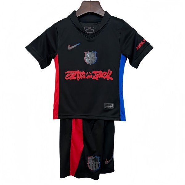 2025-26 Kids Barcelona away  soccer jersey