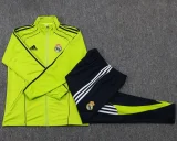 2025-26 Kids Real Madrid Jacket Grass green Tracksuit  Suit