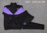 2025-26 Mens Barcelona black Jacket Tracksuit suit