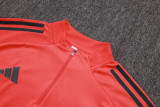 2025-26 Kids Bayern Munich orange half pull Tracksuit suit